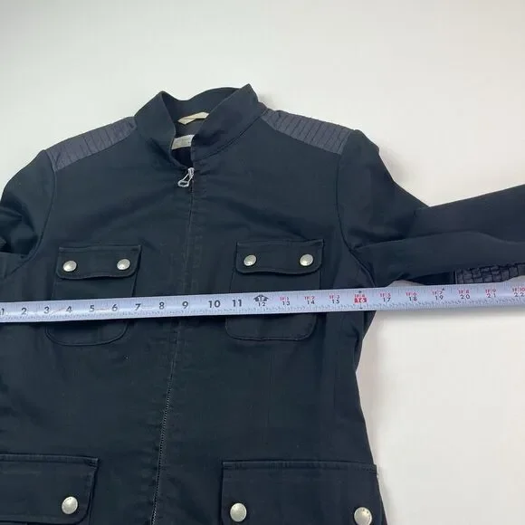 Rag & Bone Utility Army Jacket size 4 Black Elbow Patch - Picture 7 of 13